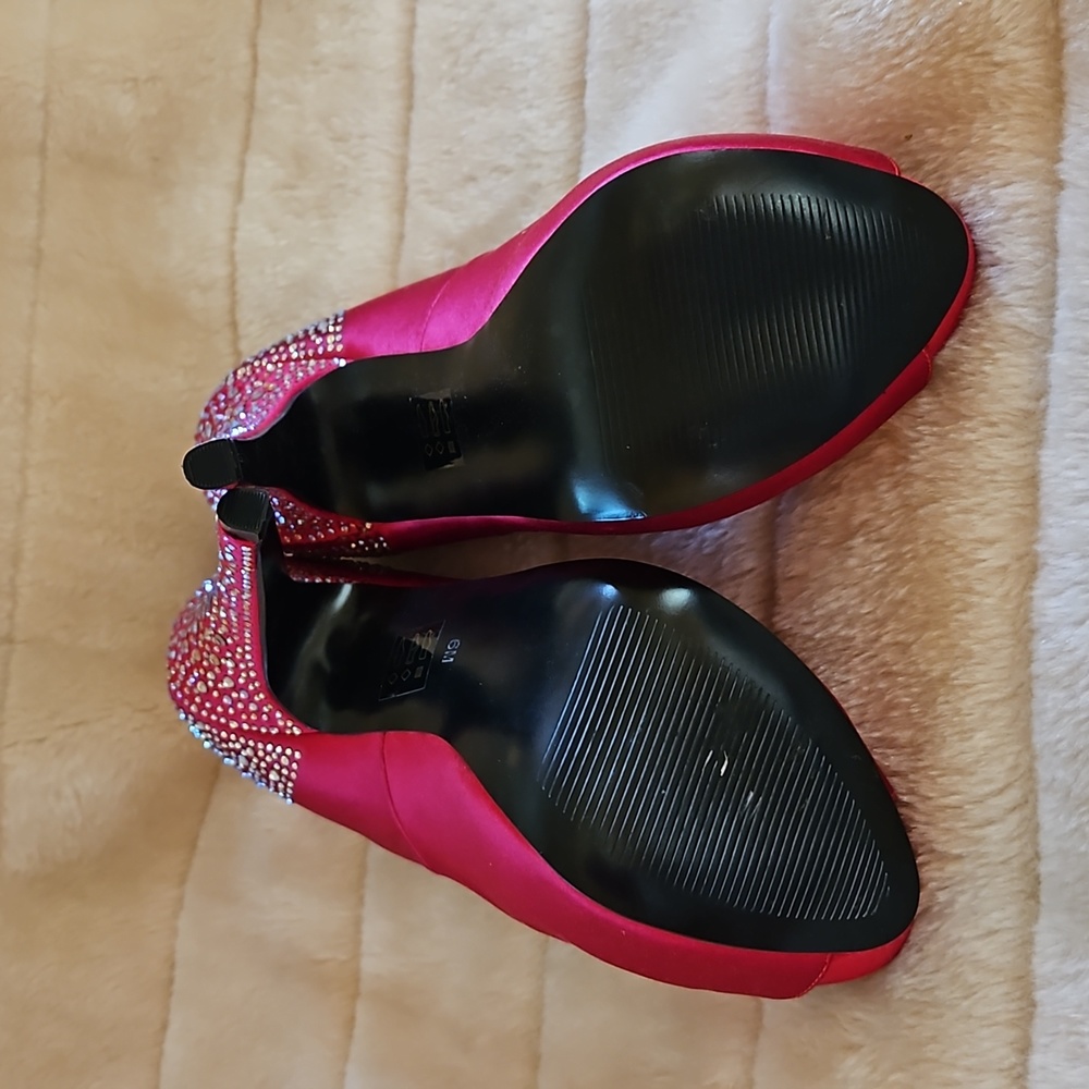 Steve Madden Playy-R Raspberry Satin Rhinestone O… - image 7